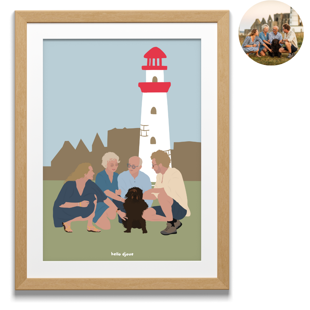 illustration personnalisée - fond détaillé