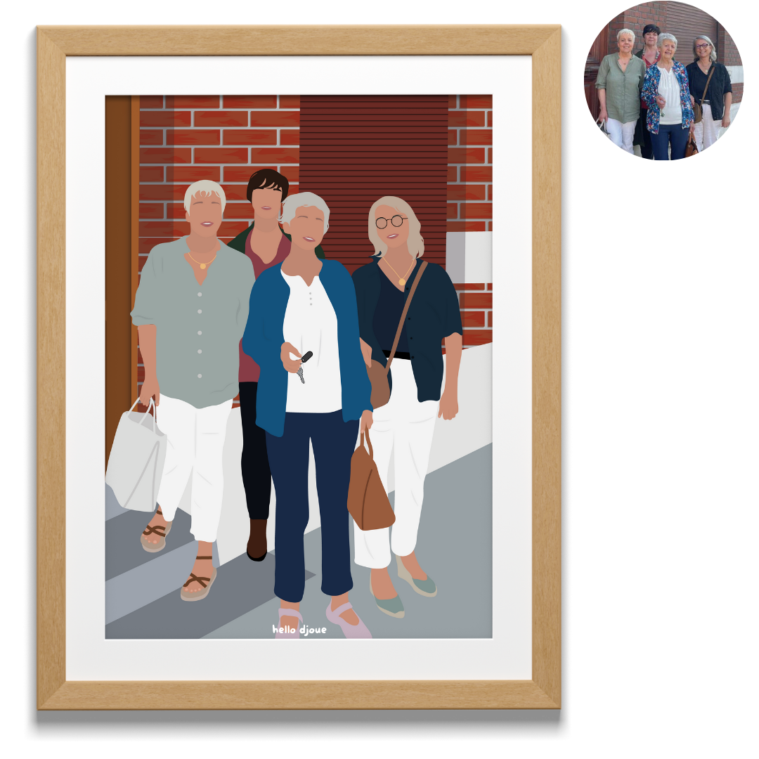 illustration personnalisée - fond détaillé