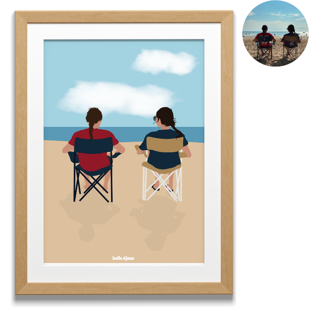 illustration personnalisée - fond détaillé