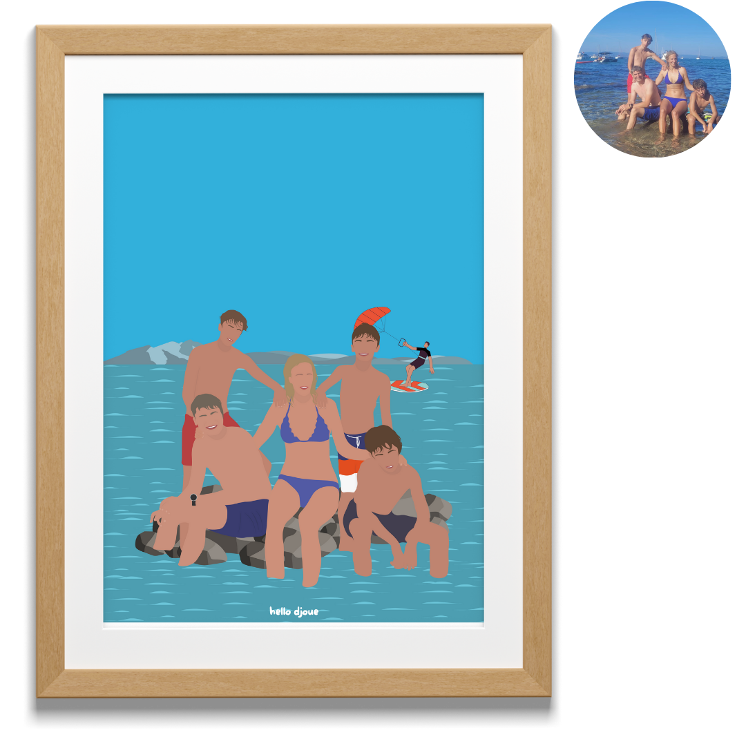 illustration personnalisée - fond détaillé
