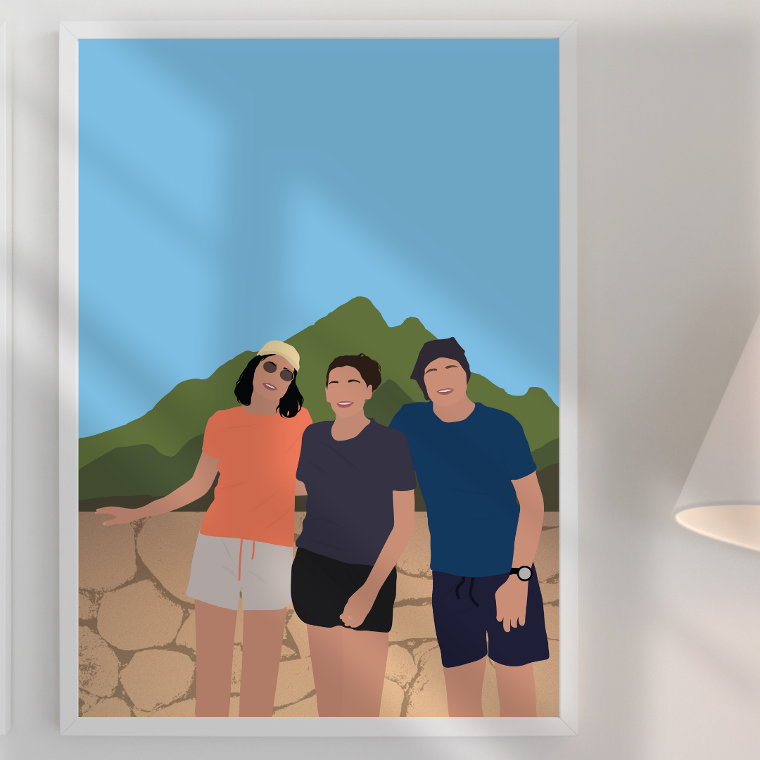 illustration personnalisée - fond détaillé