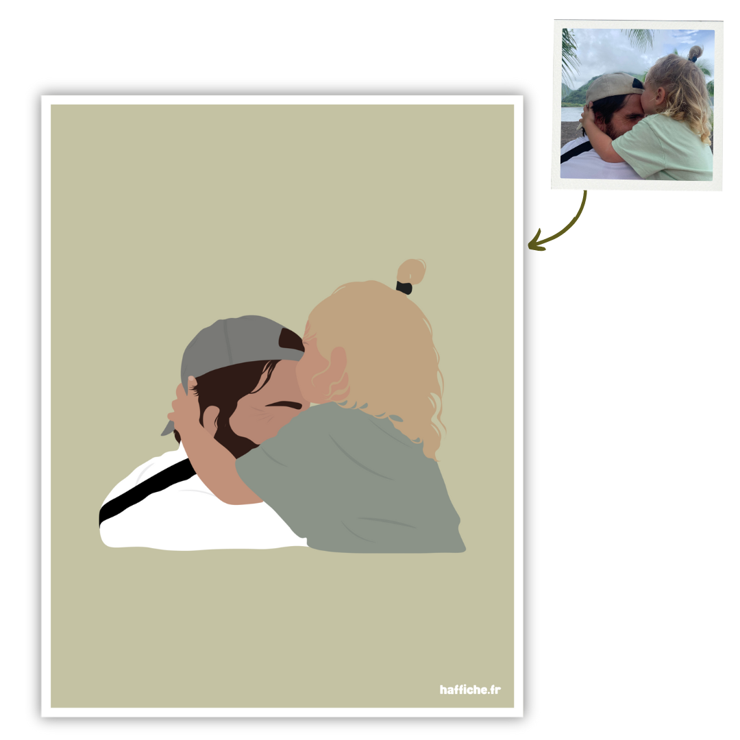 illustration personnalisée - fond uni