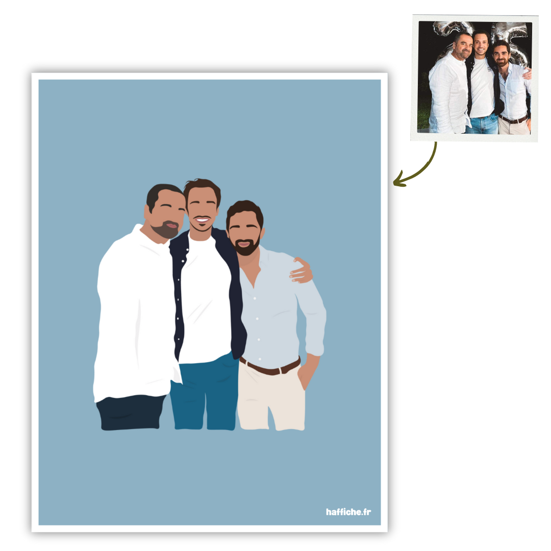 illustration personnalisée - fond uni