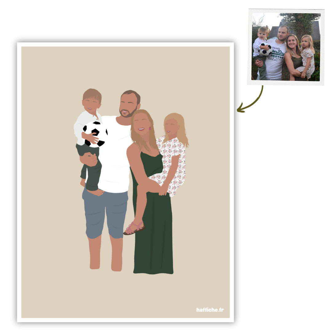 illustration personnalisée - fond uni