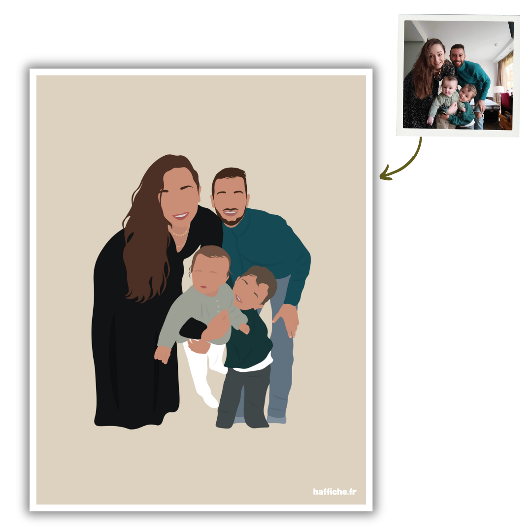illustration personnalisée - fond uni