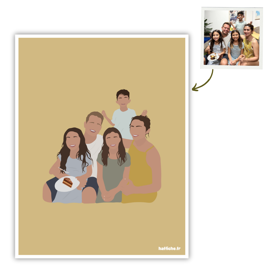 illustration personnalisée - fond uni