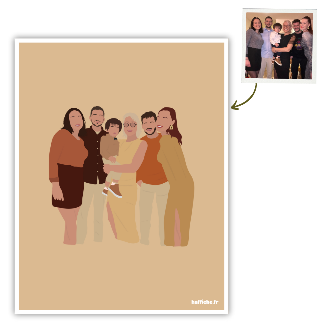 illustration personnalisée - fond uni