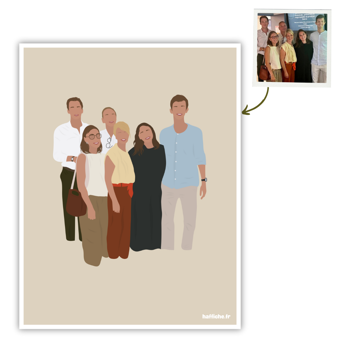 illustration personnalisée - fond uni
