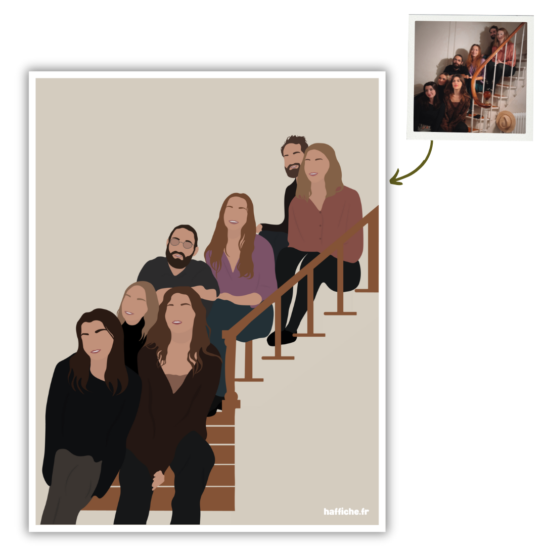 illustration personnalisée - fond uni