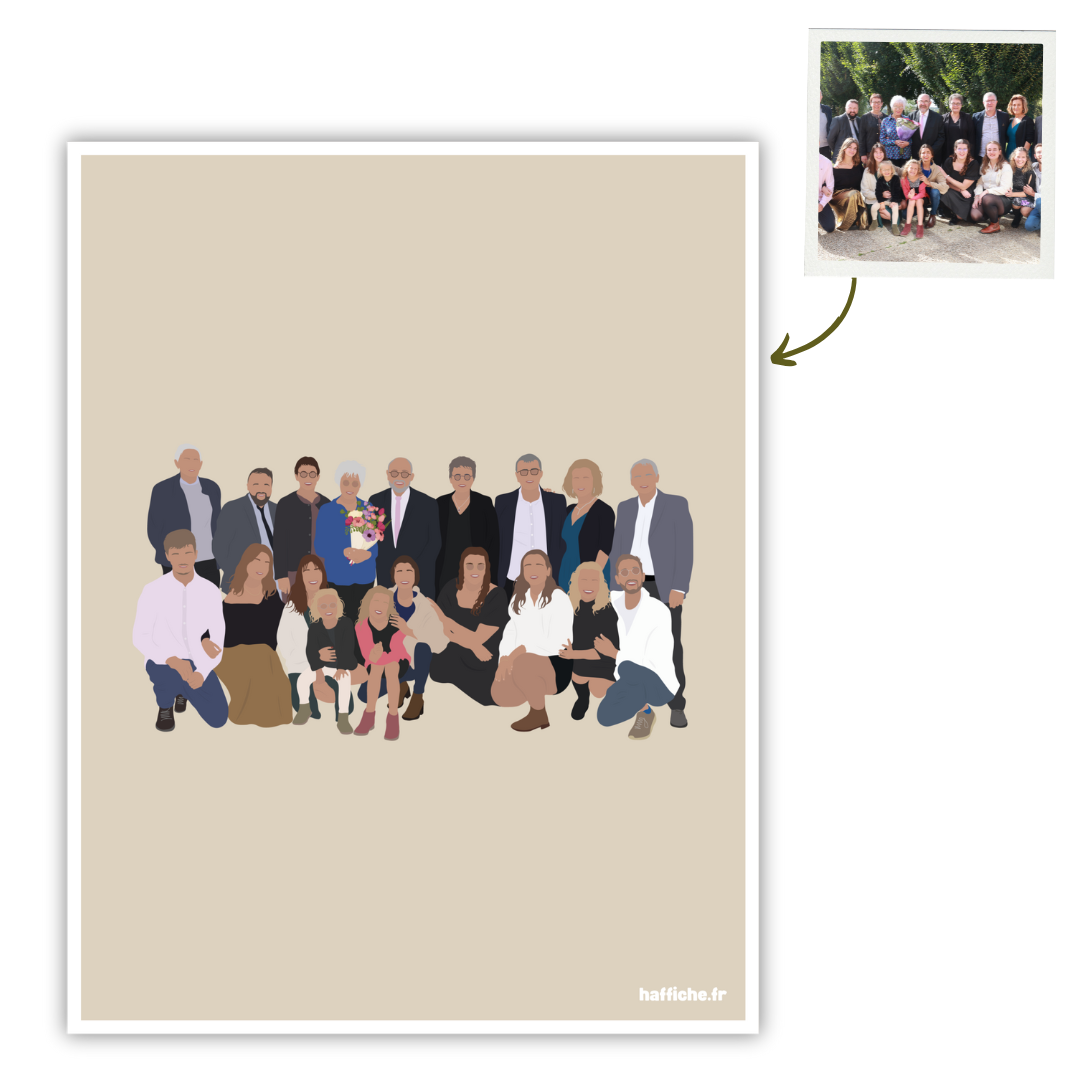 illustration personnalisée - fond uni