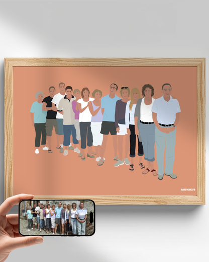 illustration Personnalisée (A3, A4, A5 ou PDF) - Fond Uni ou Détaillé