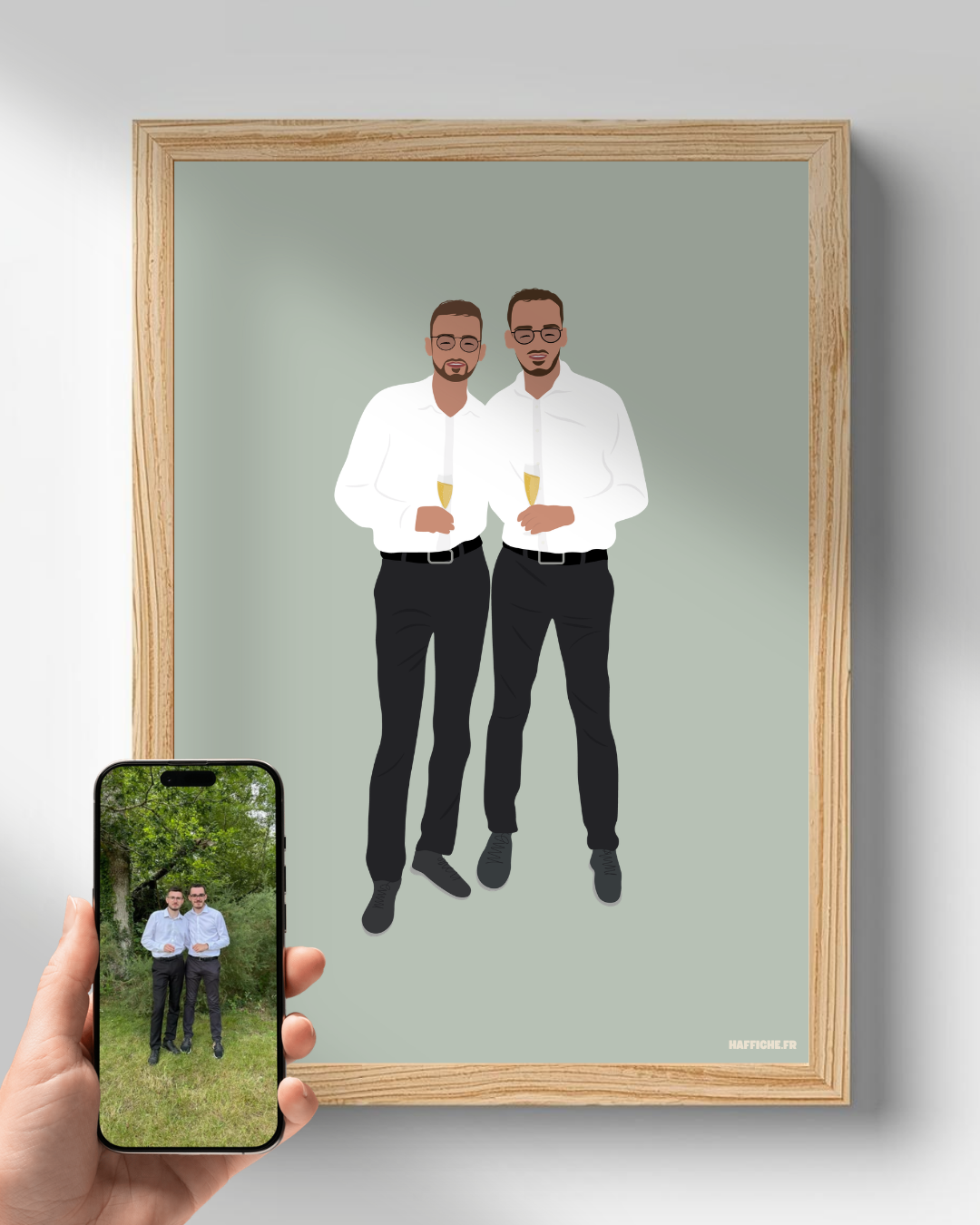 illustration Personnalisée (A3, A4, A5 ou PDF) - Fond Uni ou Détaillé