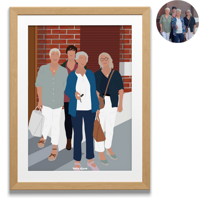 illustration personnalisée - fond détaillé