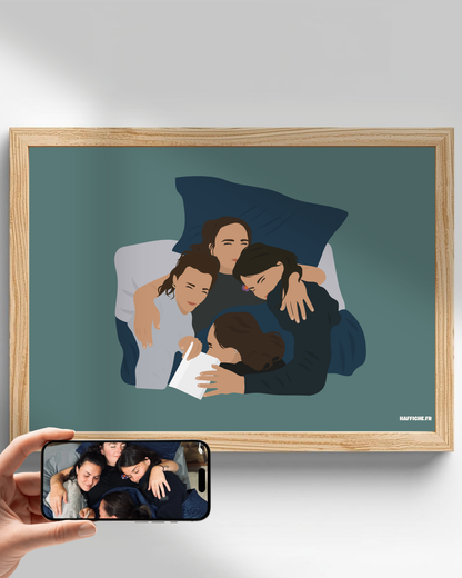 illustration Personnalisée (A3, A4, A5 ou PDF) - Fond Uni ou Détaillé
