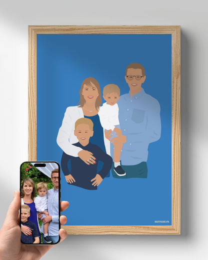 illustration Personnalisée (A3, A4, A5 ou PDF) - Fond Uni ou Détaillé