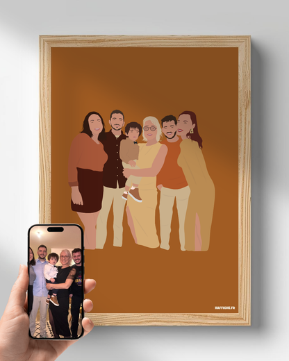 illustration Personnalisée (A3, A4, A5 ou PDF) - Fond Uni ou Détaillé