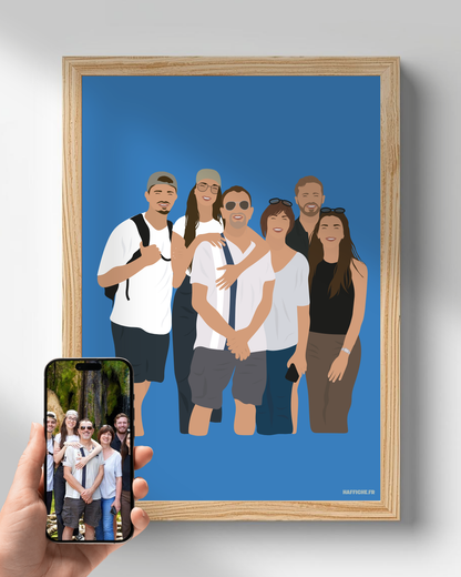 illustration Personnalisée (A3, A4, A5 ou PDF) - Fond Uni ou Détaillé