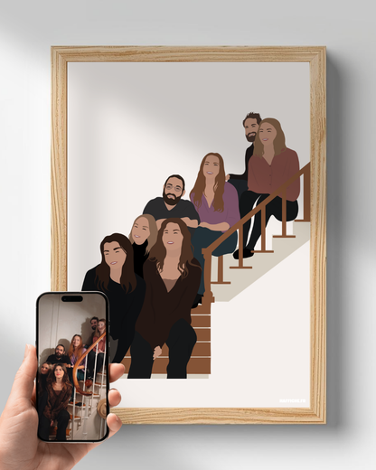 illustration Personnalisée (A3, A4, A5 ou PDF) - Fond Uni ou Détaillé