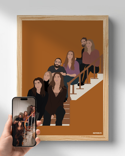 illustration Personnalisée (A3, A4, A5 ou PDF) - Fond Uni ou Détaillé