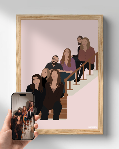 illustration Personnalisée (A3, A4, A5 ou PDF) - Fond Uni ou Détaillé
