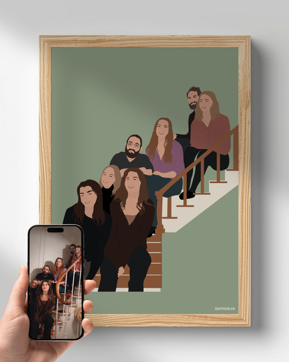 illustration Personnalisée (A3, A4, A5 ou PDF) - Fond Uni ou Détaillé