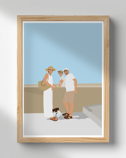 Affiche Illustration Personnalisée IMPRIMÉE (A3, A4, A5) - Fond Uni ou Détaillé