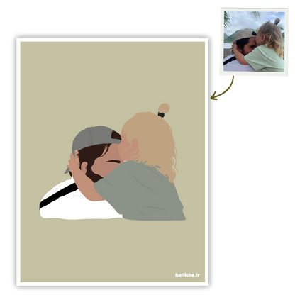 illustration personnalisée - fond uni