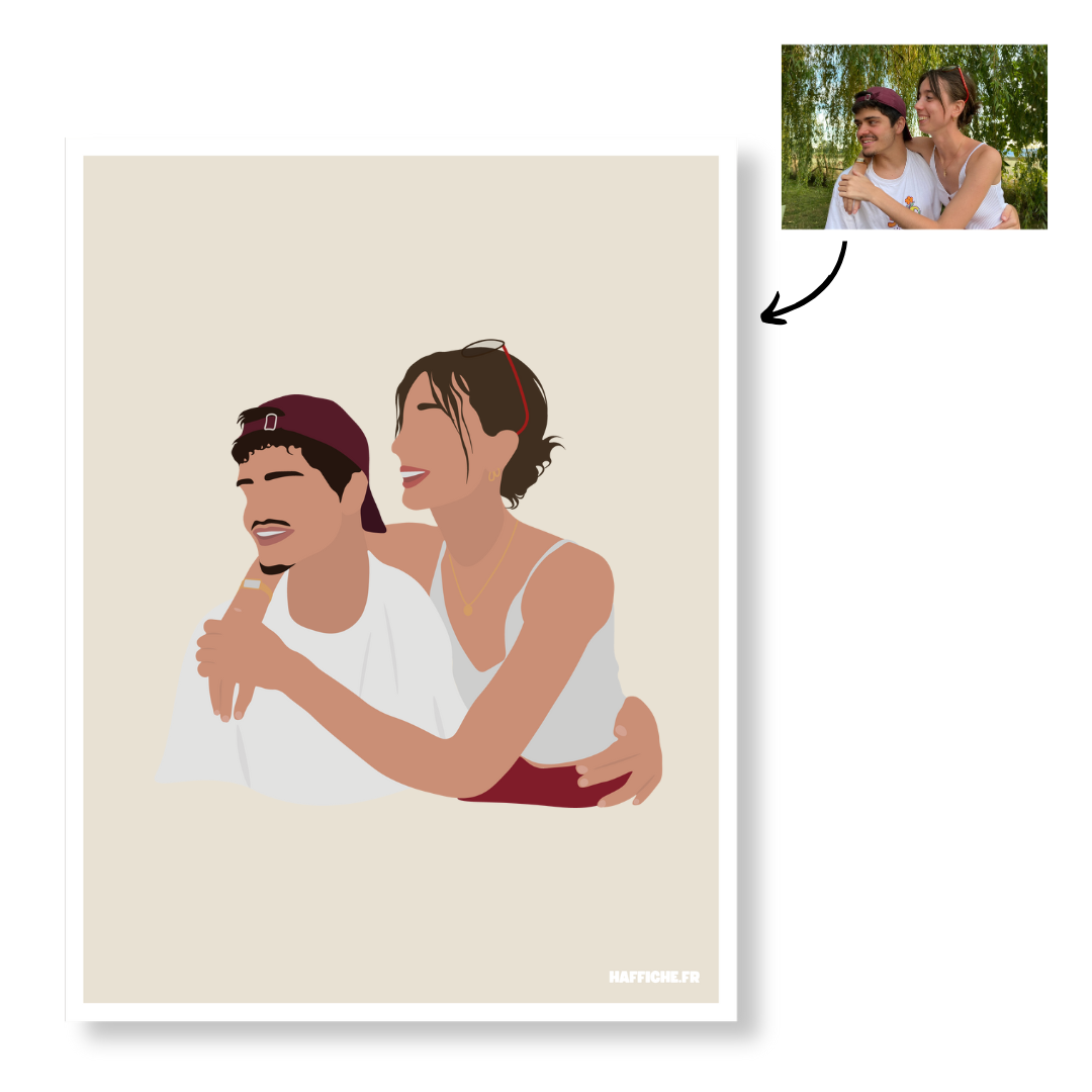 Illustration Personnalisée NUMERIQUE - Format PDF (Fond Uni ou Détaillé)