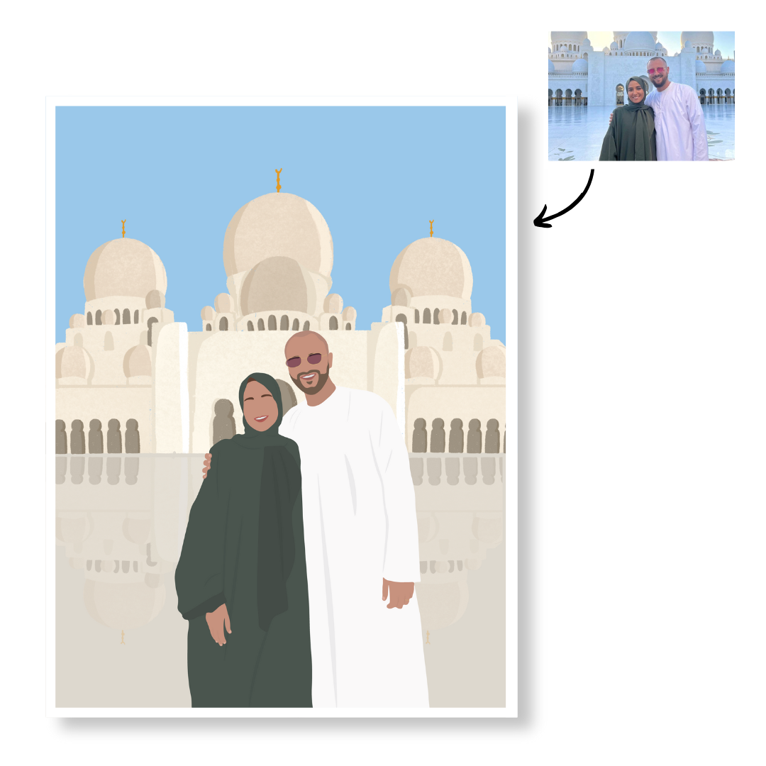 Illustration Personnalisée NUMERIQUE - Format PDF (Fond Uni ou Détaillé)