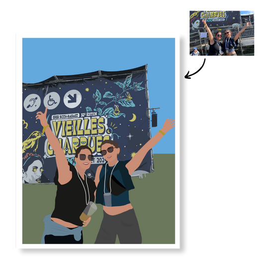 Illustration Personnalisée NUMERIQUE - Format PDF (Fond Uni ou Détaillé)