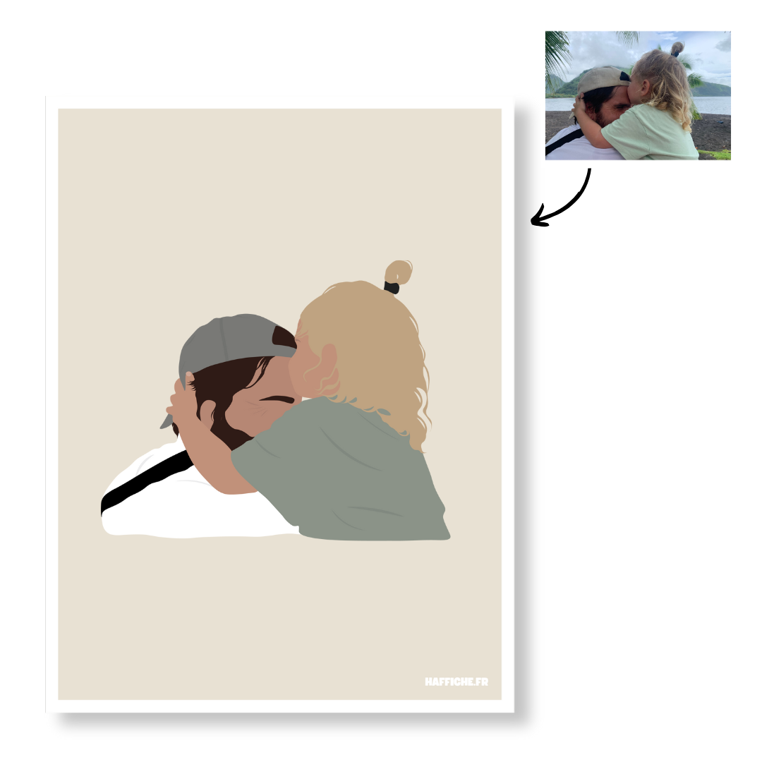 Illustration Personnalisée NUMERIQUE - Format PDF (Fond Uni ou Détaillé)