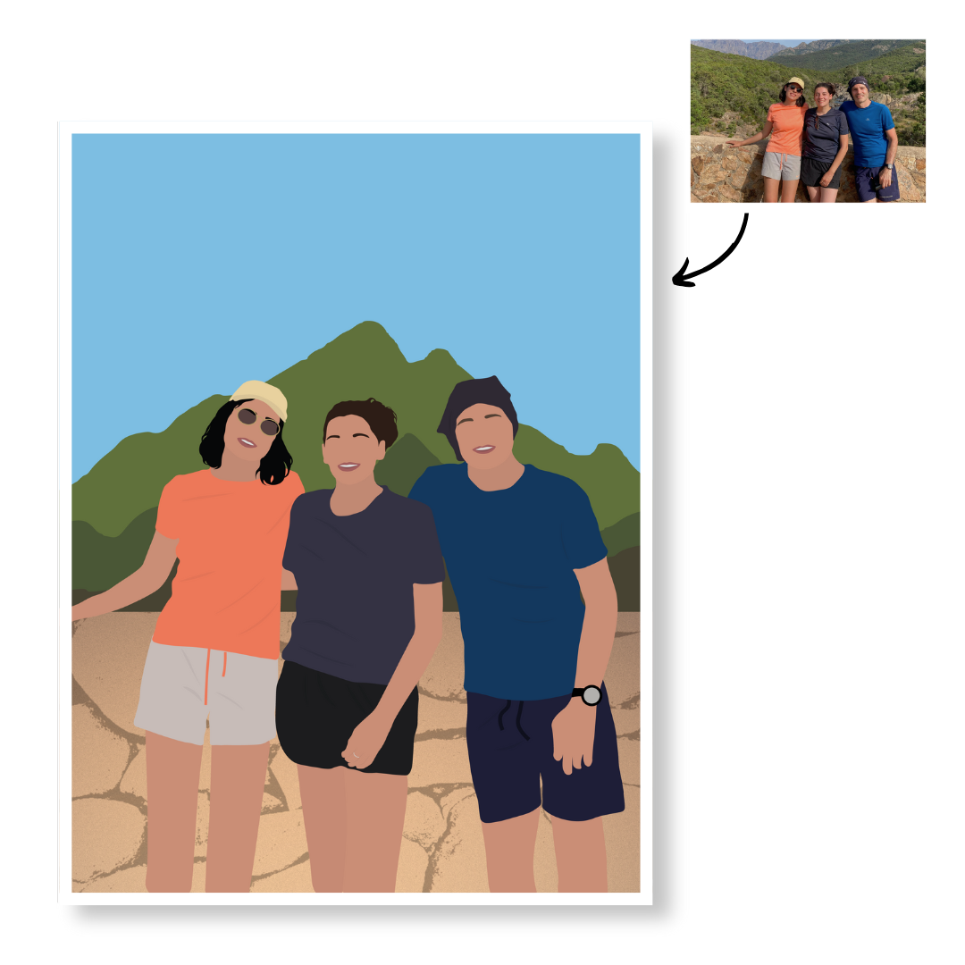 Illustration Personnalisée NUMERIQUE - Format PDF (Fond Uni ou Détaillé)