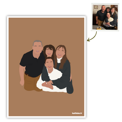 illustration personnalisée - fond uni