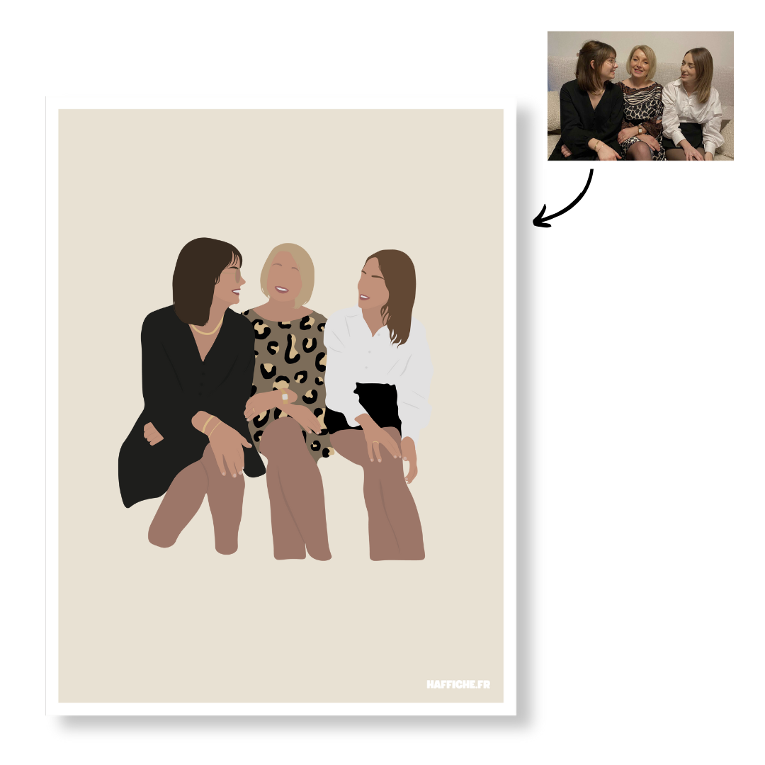 Illustration Personnalisée NUMERIQUE - Format PDF (Fond Uni ou Détaillé)