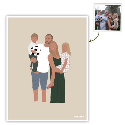 illustration personnalisée - fond uni