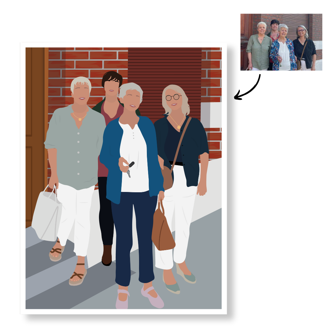 Illustration Personnalisée NUMERIQUE - Format PDF (Fond Uni ou Détaillé)