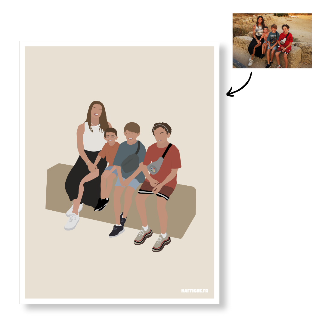 Illustration Personnalisée NUMERIQUE - Format PDF (Fond Uni ou Détaillé)