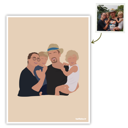 illustration personnalisée - fond uni