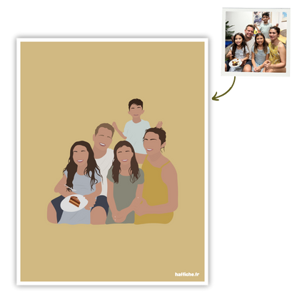 illustration personnalisée - fond uni
