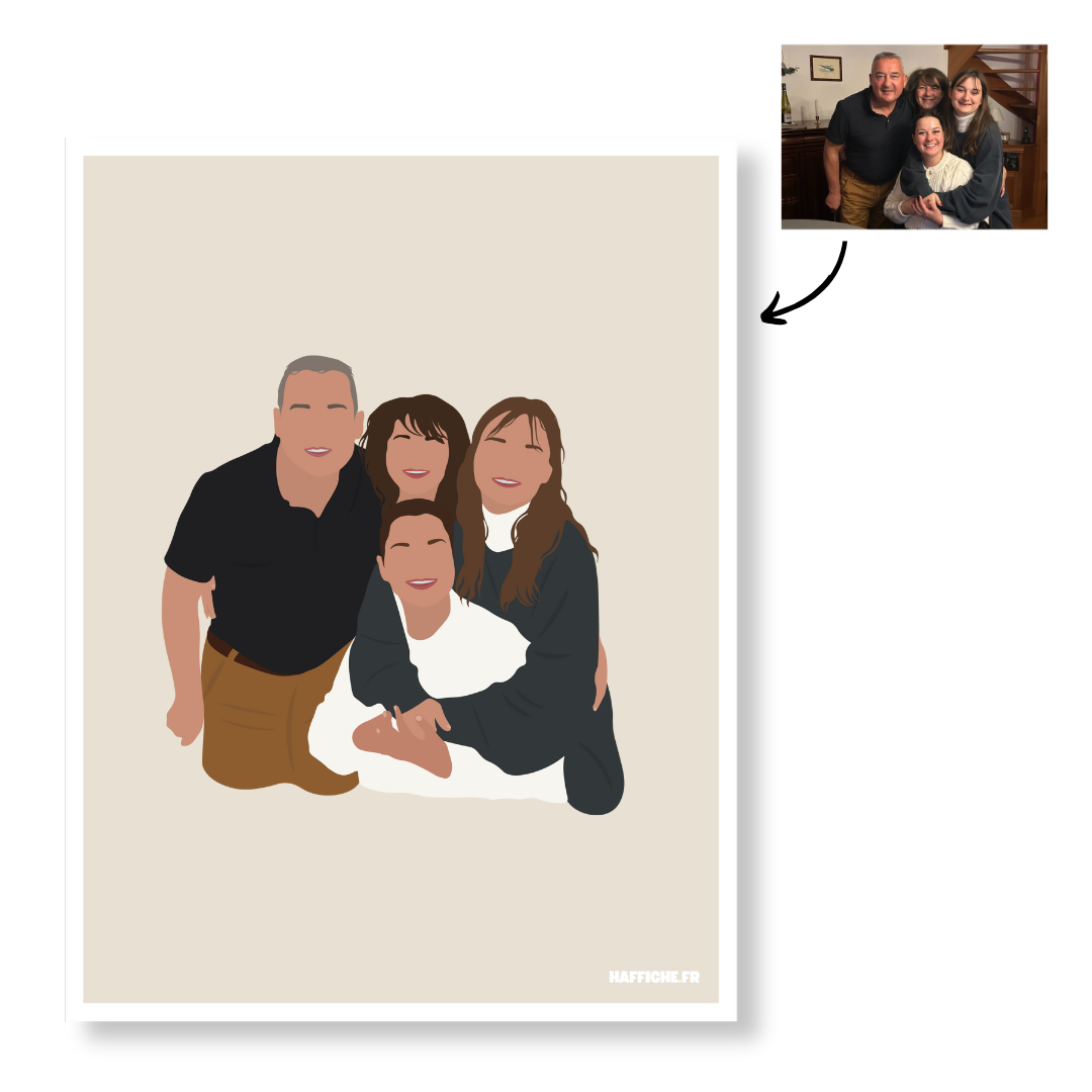 Illustration Personnalisée NUMERIQUE - Format PDF (Fond Uni ou Détaillé)