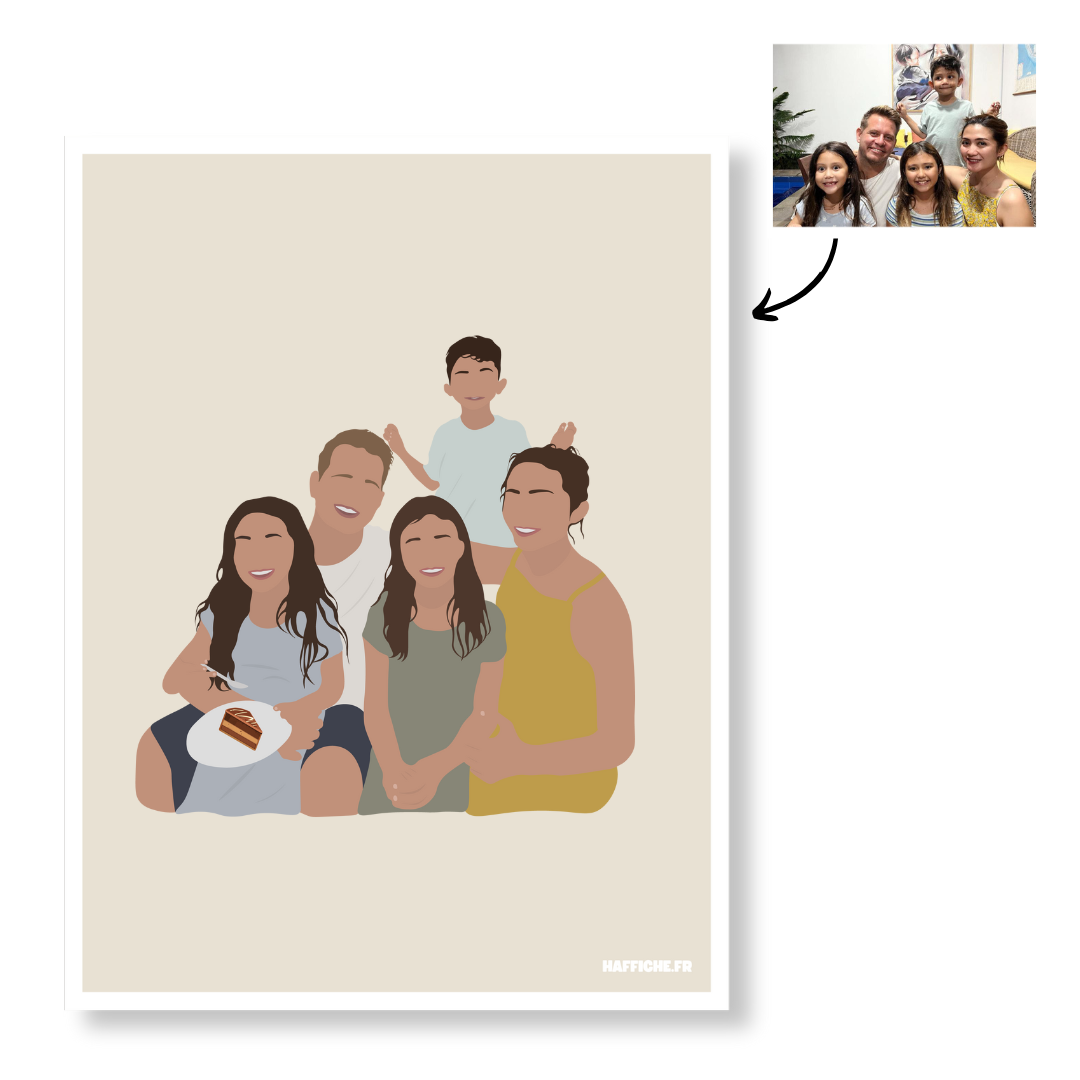 Illustration Personnalisée NUMERIQUE - Format PDF (Fond Uni ou Détaillé)