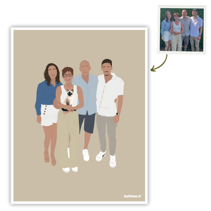 illustration personnalisée - fond uni