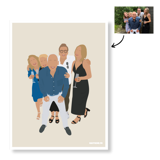 Illustration Personnalisée NUMERIQUE - Format PDF (Fond Uni ou Détaillé)