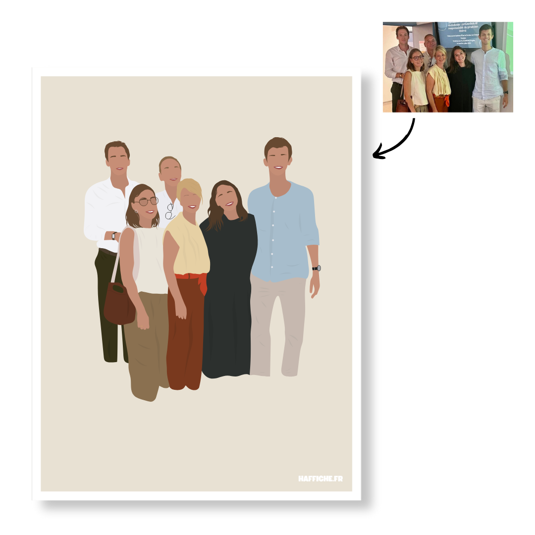 Illustration Personnalisée NUMERIQUE - Format PDF (Fond Uni ou Détaillé)