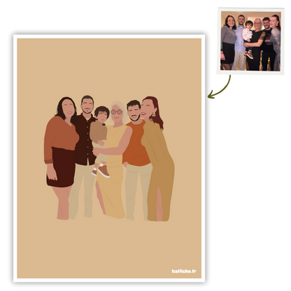 illustration personnalisée - fond uni