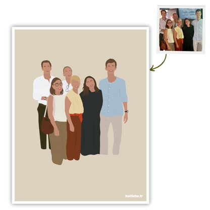 illustration personnalisée - fond uni