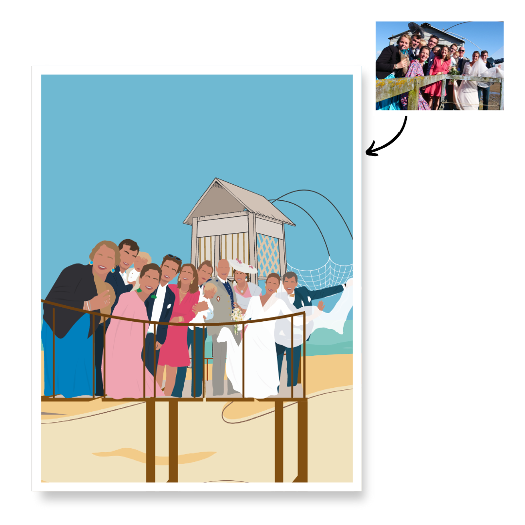 Illustration Personnalisée NUMERIQUE - Format PDF (Fond Uni ou Détaillé)