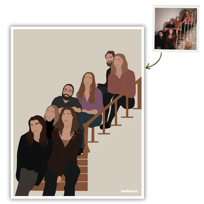illustration personnalisée - fond uni