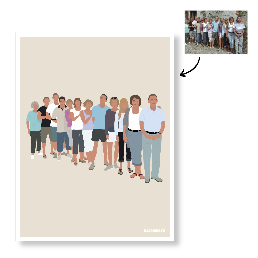 Illustration Personnalisée NUMERIQUE - Format PDF (Fond Uni ou Détaillé)