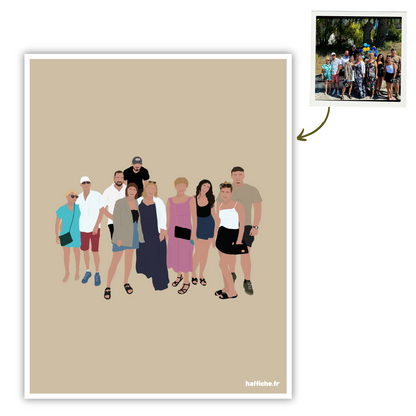 illustration personnalisée - fond uni